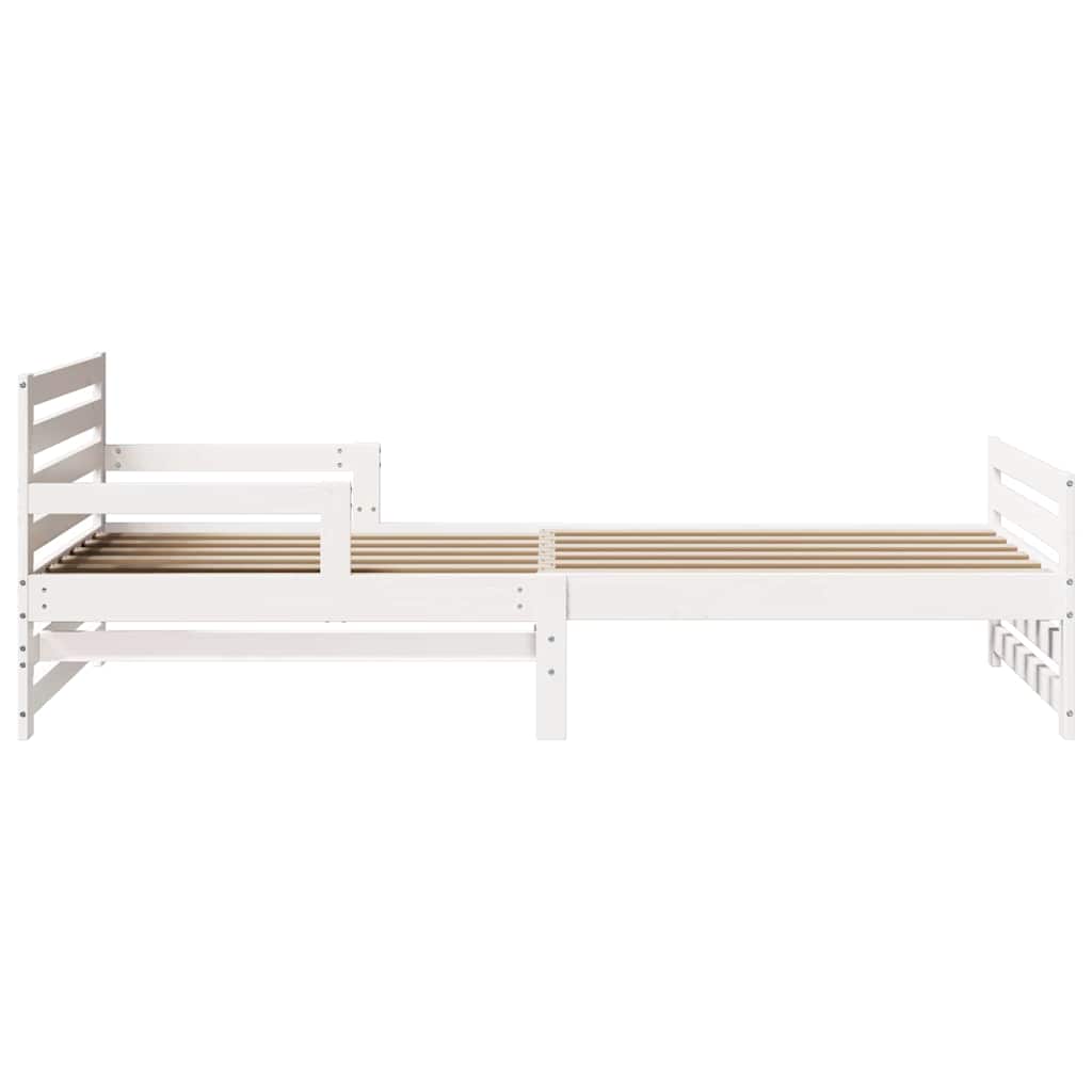 vidaXL Ramka łóżka Biały 80 x 200 cm Materiał drewnopochodny