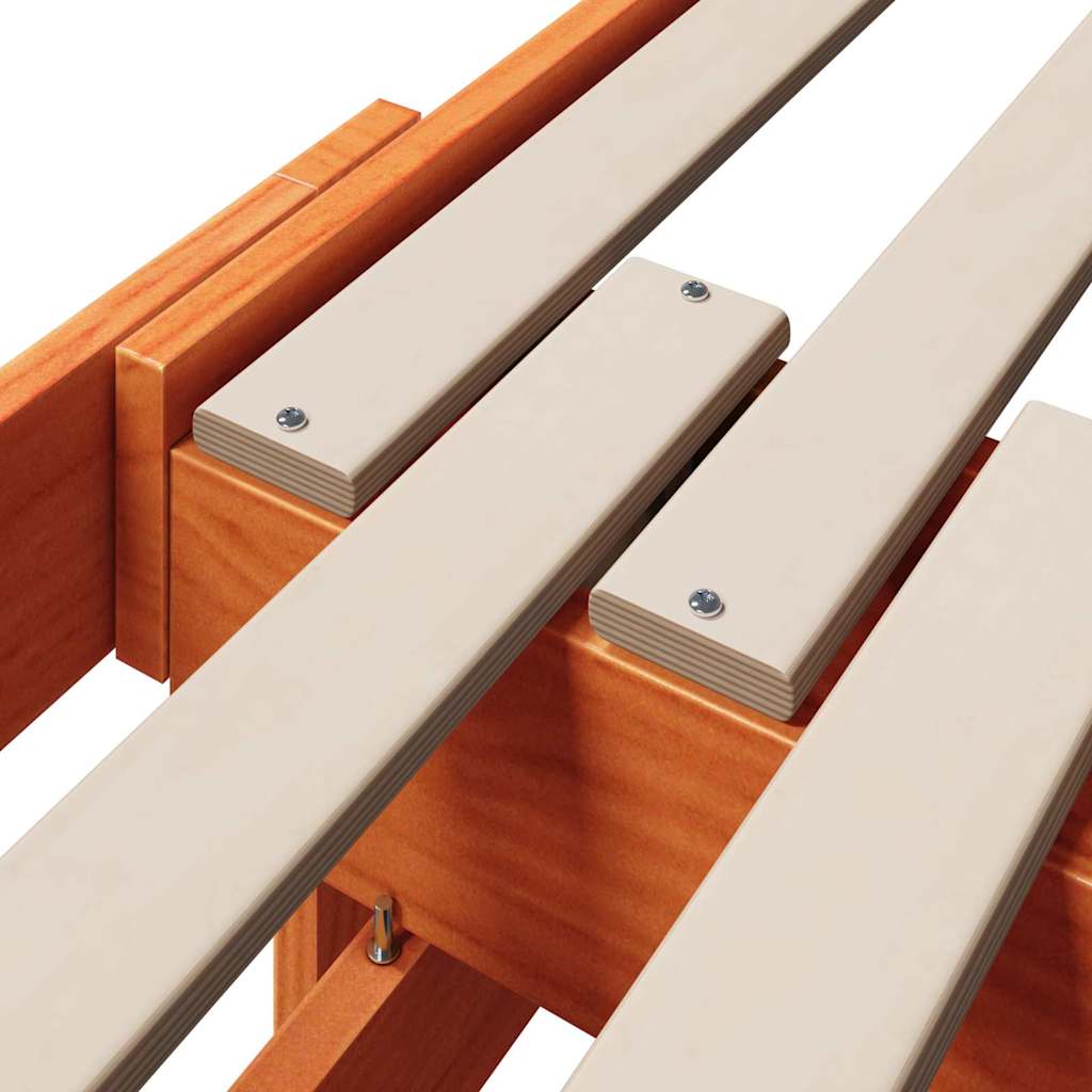 vidaXL Ramka łóżka Woskowy Brąz 80 x 200 cm Materiał drewnopochodny