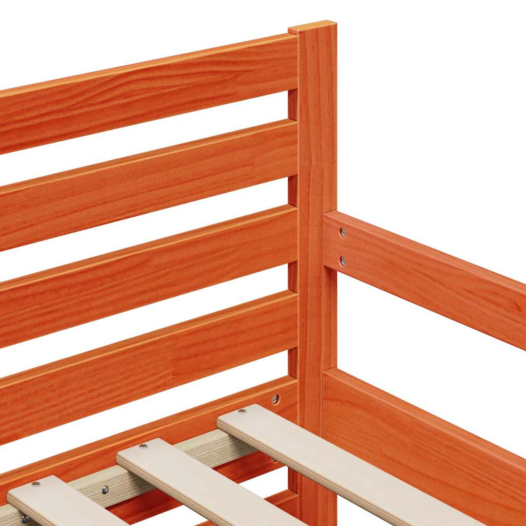 vidaXL Ramka łóżka Woskowy Brąz 80 x 200 cm Materiał drewnopochodny