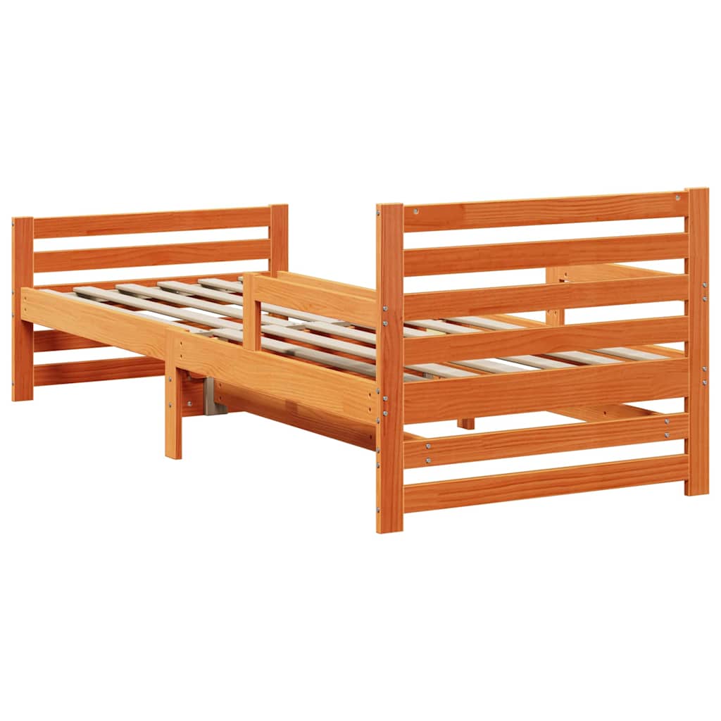 vidaXL Ramka łóżka Woskowy Brąz 80 x 200 cm Materiał drewnopochodny