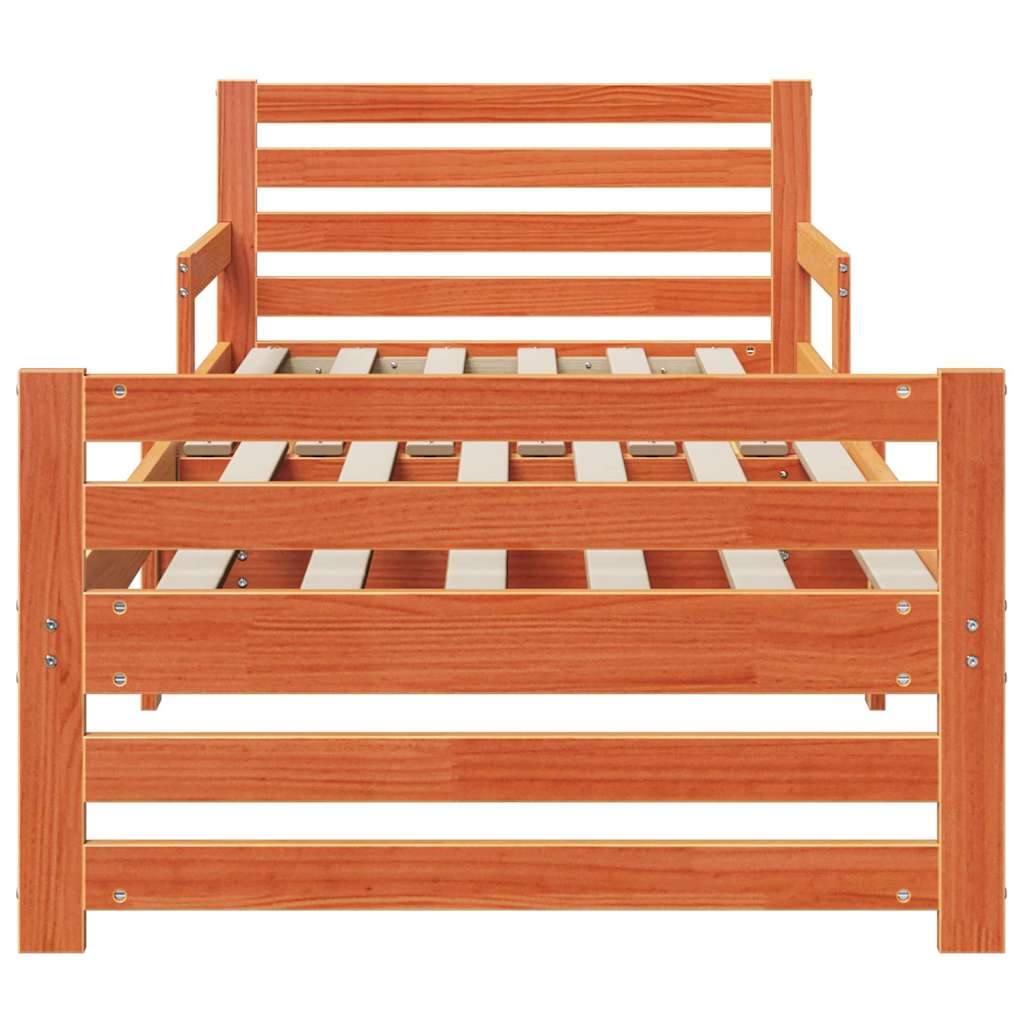 vidaXL Ramka łóżka Woskowy Brąz 80 x 200 cm Materiał drewnopochodny