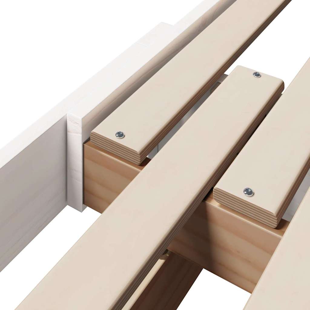vidaXL Ramka łóżka Biały 80 x 200 cm Materiał drewnopochodny
