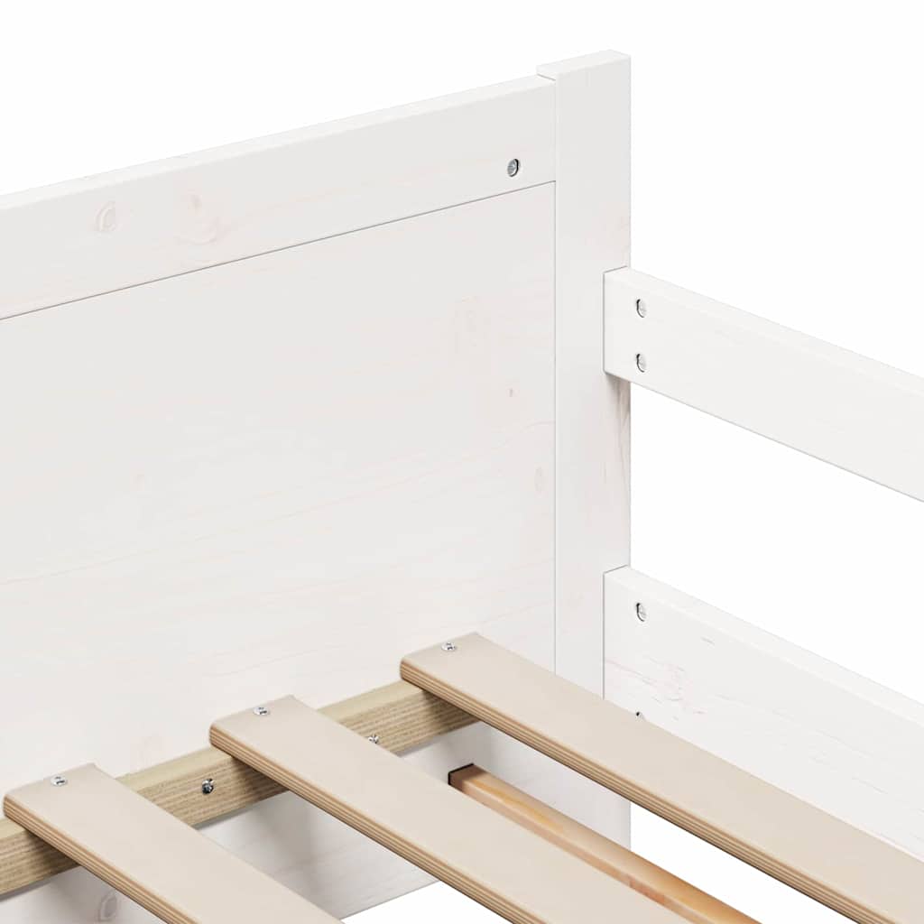 vidaXL Ramka łóżka Biały 80 x 200 cm Materiał drewnopochodny