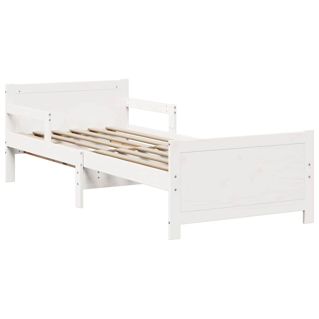 vidaXL Ramka łóżka Biały 80 x 200 cm Materiał drewnopochodny