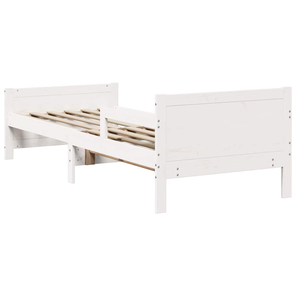 vidaXL Ramka łóżka Biały 80 x 200 cm Materiał drewnopochodny