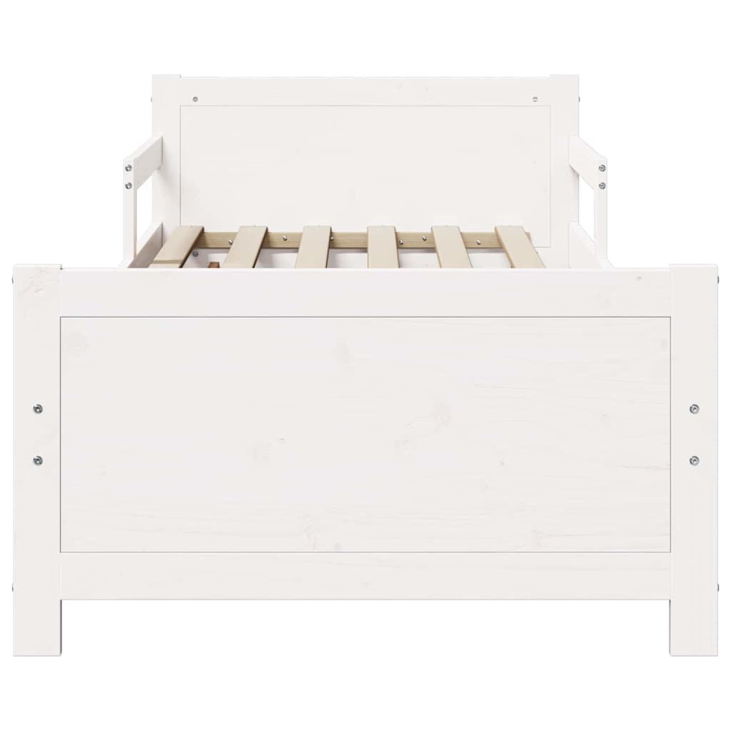 vidaXL Ramka łóżka Biały 80 x 200 cm Materiał drewnopochodny