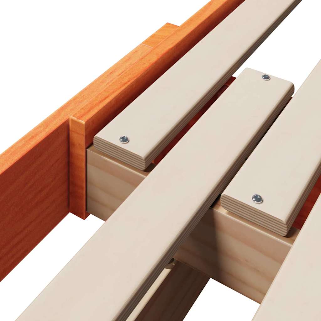 vidaXL Ramka łóżka Woskowy Brąz 80 x 200 cm Materiał drewnopochodny
