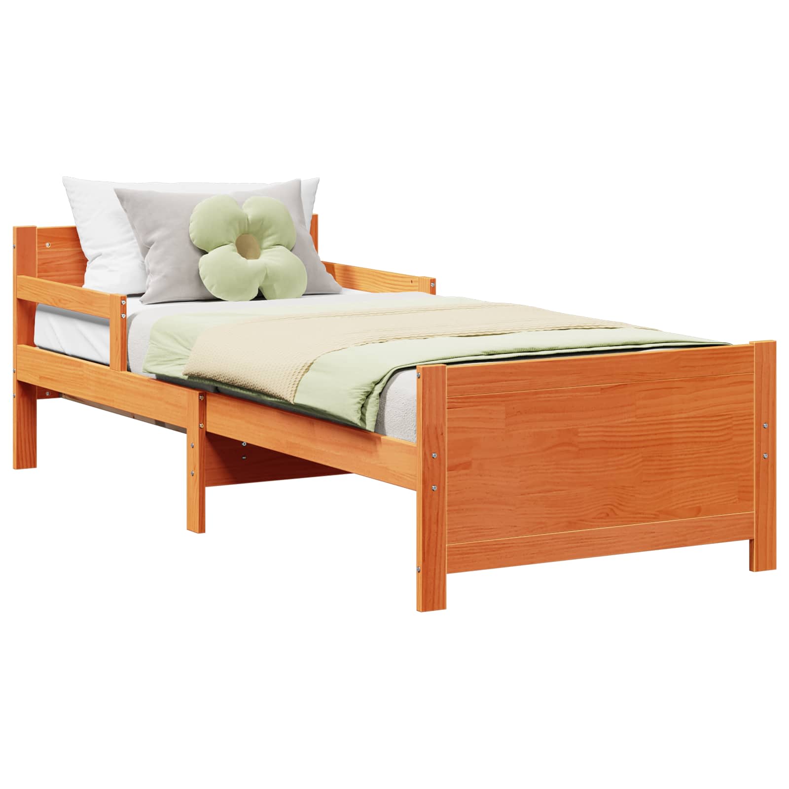 vidaXL Ramka łóżka Woskowy Brąz 80 x 200 cm Materiał drewnopochodny