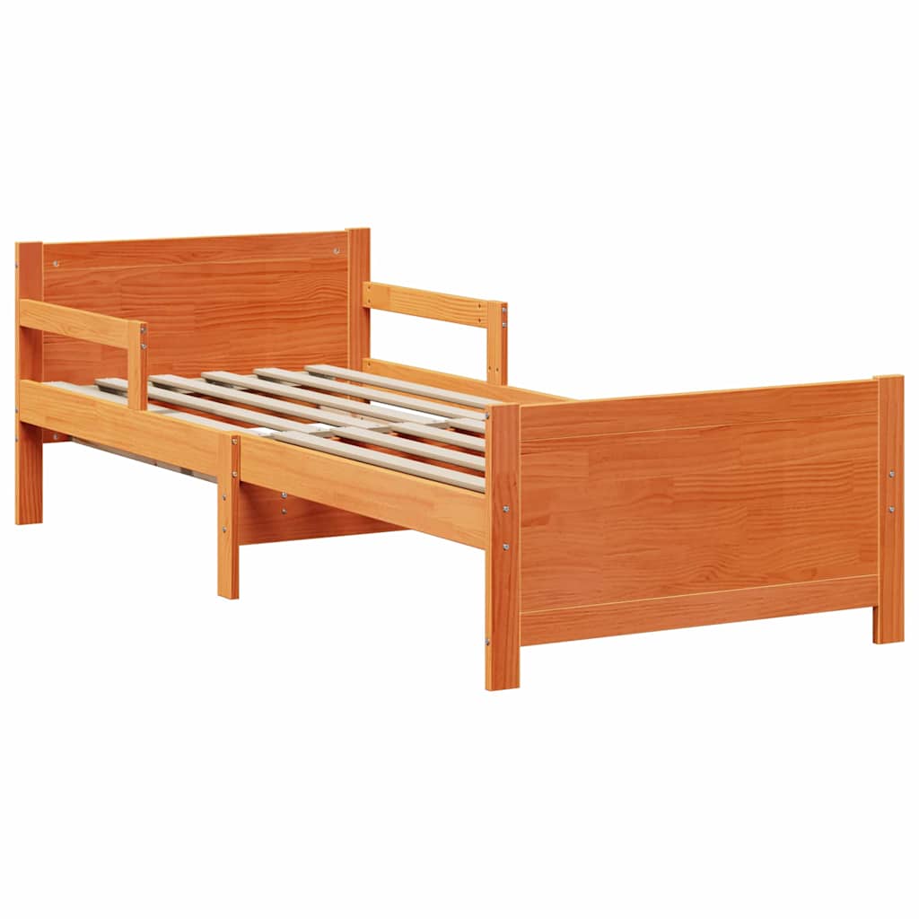 vidaXL Ramka łóżka Woskowy Brąz 80 x 200 cm Materiał drewnopochodny