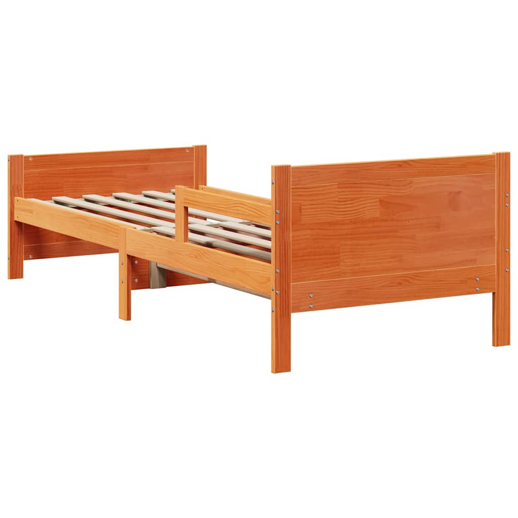 vidaXL Ramka łóżka Woskowy Brąz 80 x 200 cm Materiał drewnopochodny