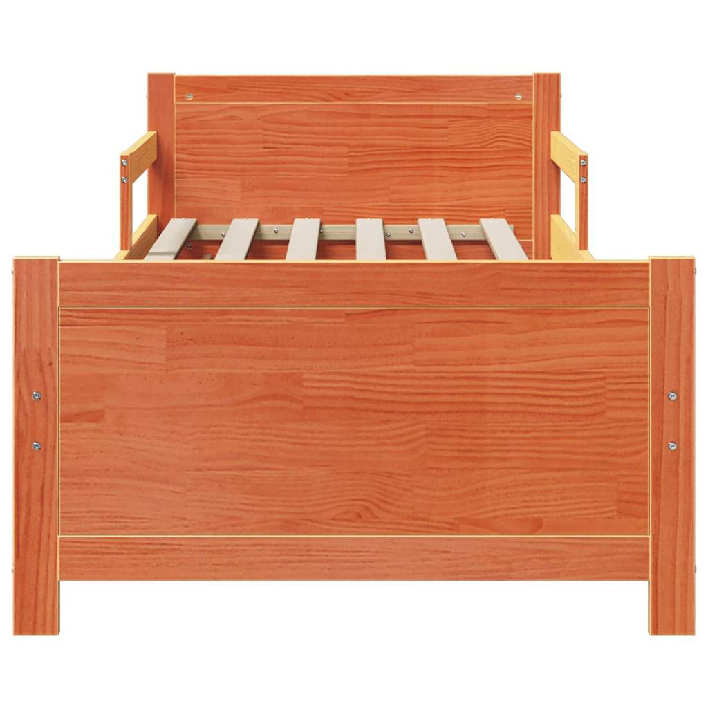 vidaXL Ramka łóżka Woskowy Brąz 80 x 200 cm Materiał drewnopochodny