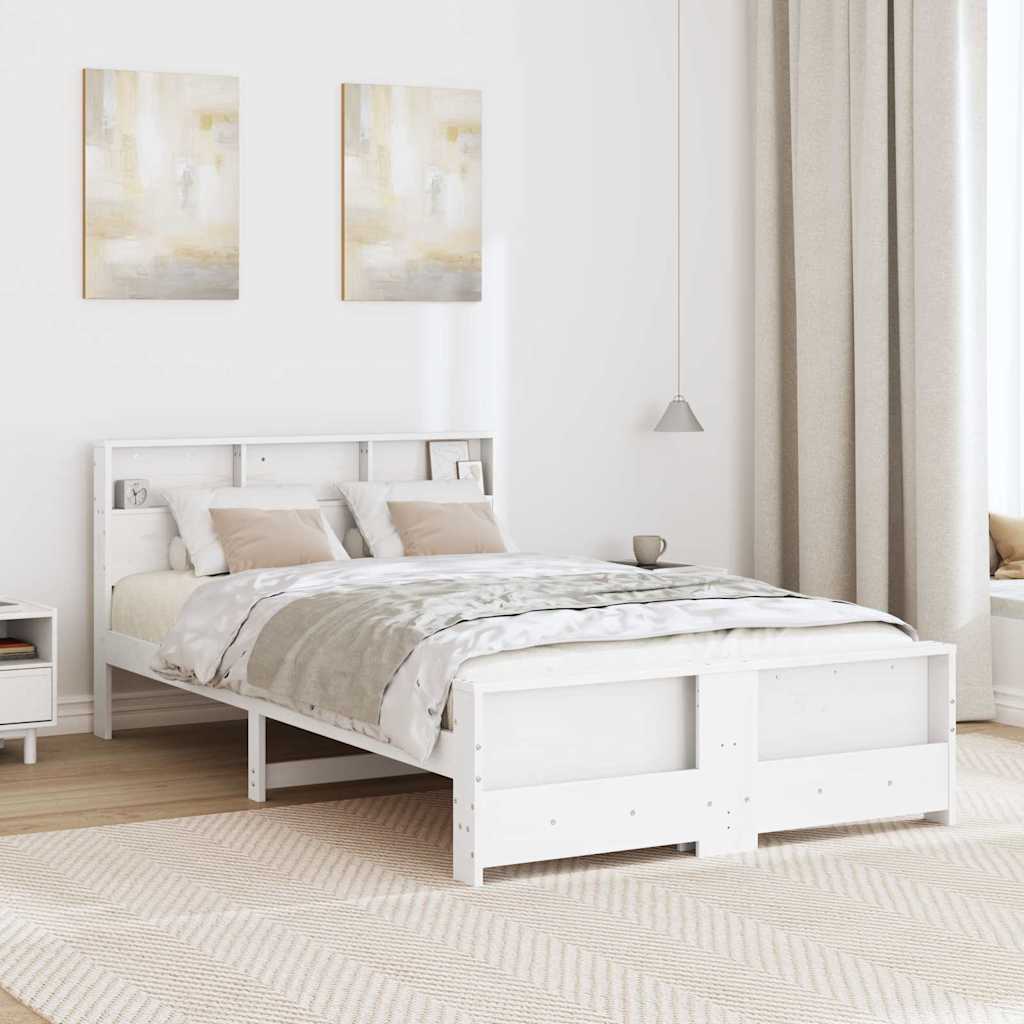 vidaXL Ramka łóżka Biały 120 x 200 cm Materiał drewnopochodny