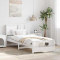 vidaXL Ramka łóżka Biały 100 x 200 cm Materiał drewnopochodny