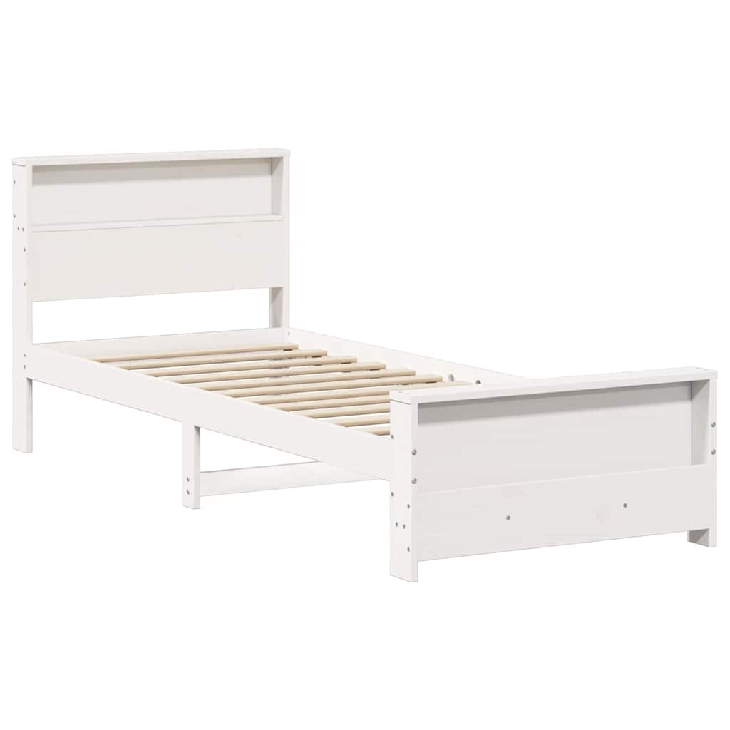 vidaXL Ramka łóżka Biały 100 x 200 cm Materiał drewnopochodny