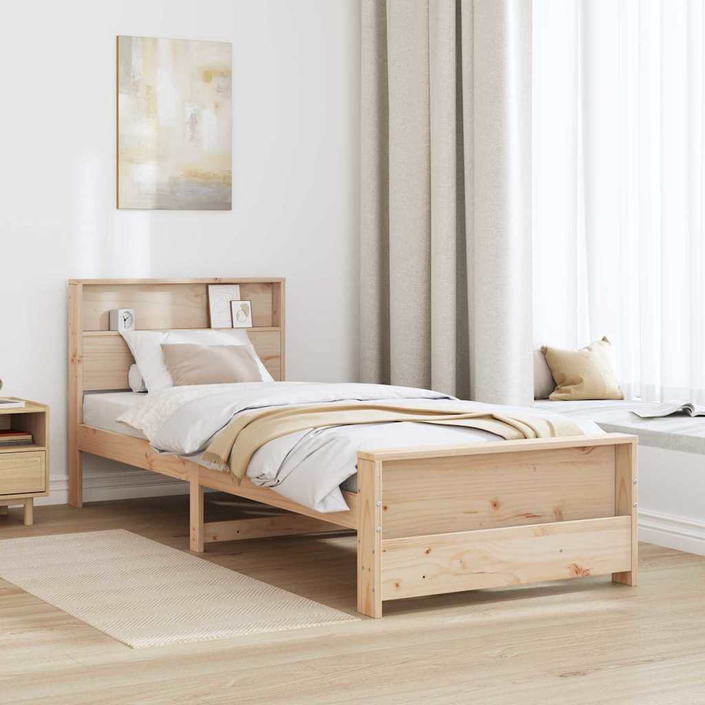 vidaXL Ramka łóżka Brązowy 90 x 200 cm Materiał drewnopochodny