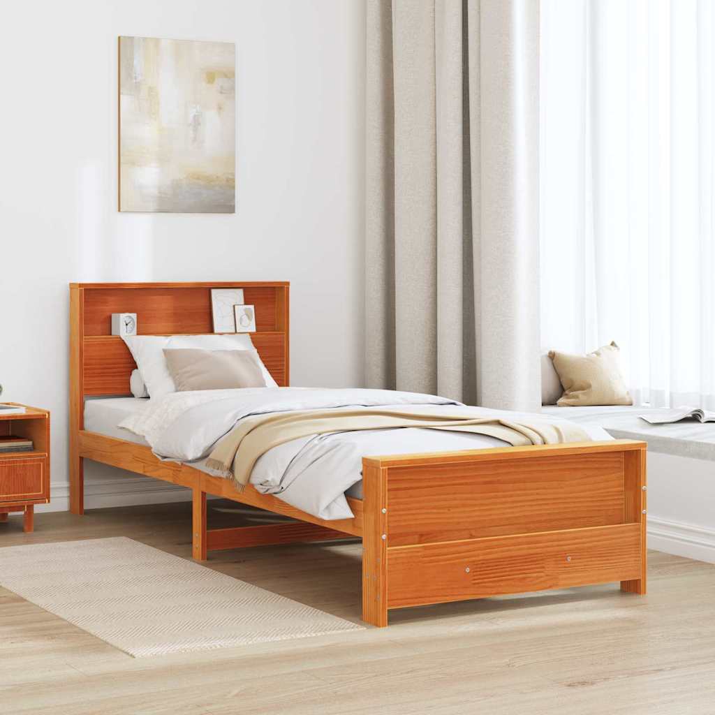 vidaXL Ramka łóżka Woskowy Brąz 80 x 200 cm Materiał drewnopochodny
