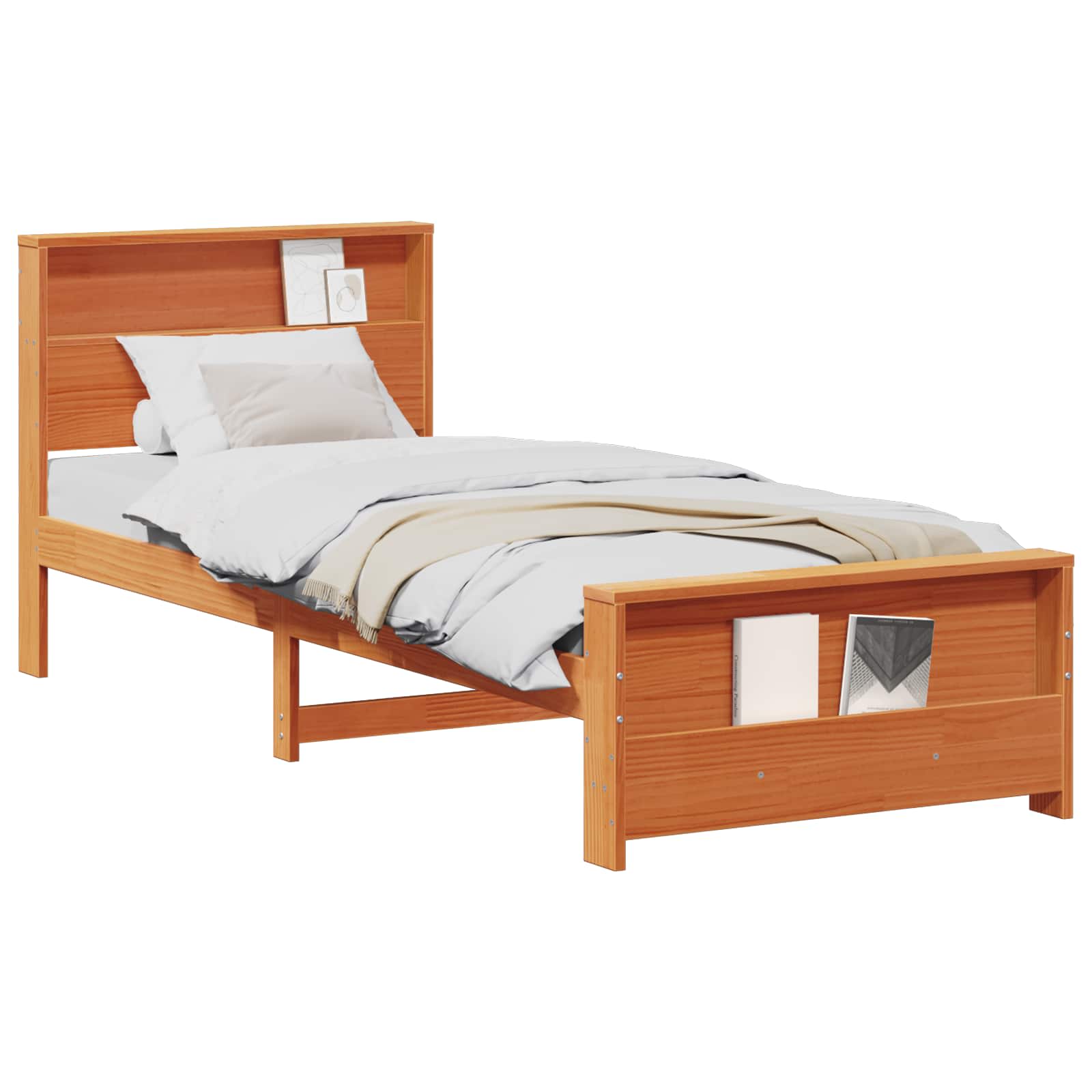 vidaXL Ramka łóżka Woskowy Brąz 80 x 200 cm Materiał drewnopochodny