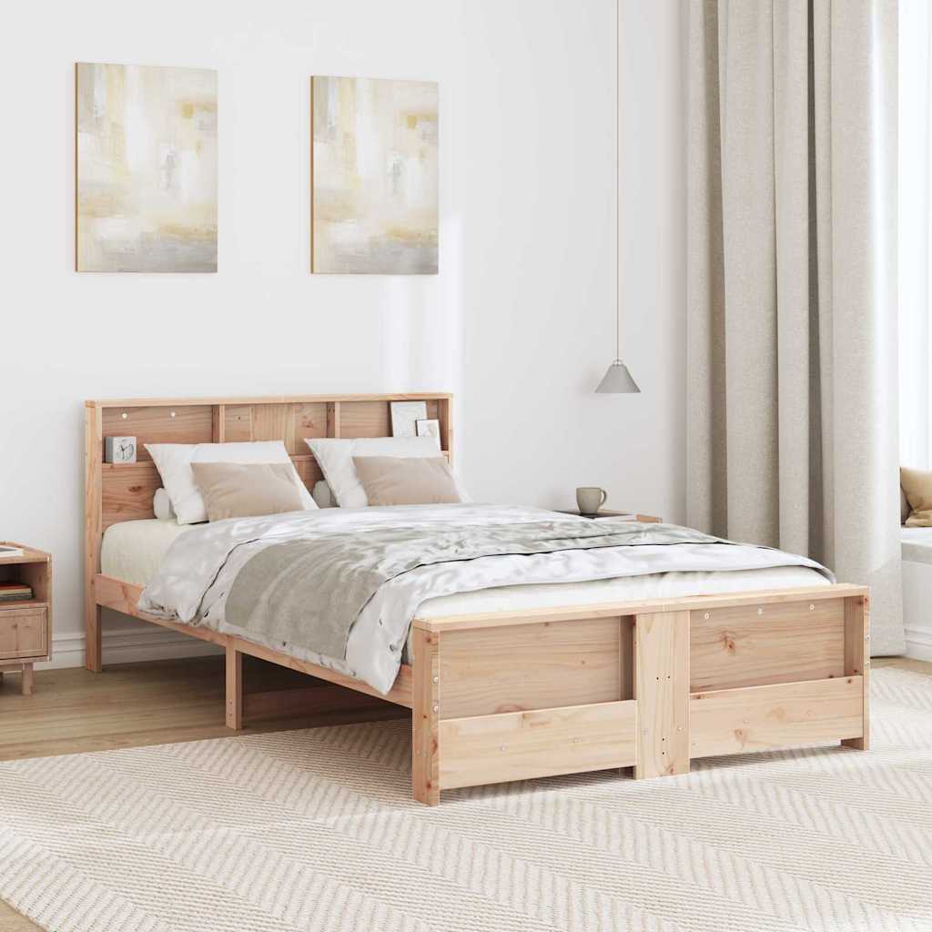 vidaXL Ramka łóżka Brązowy 140 x 190 cm Materiał drewnopochodny