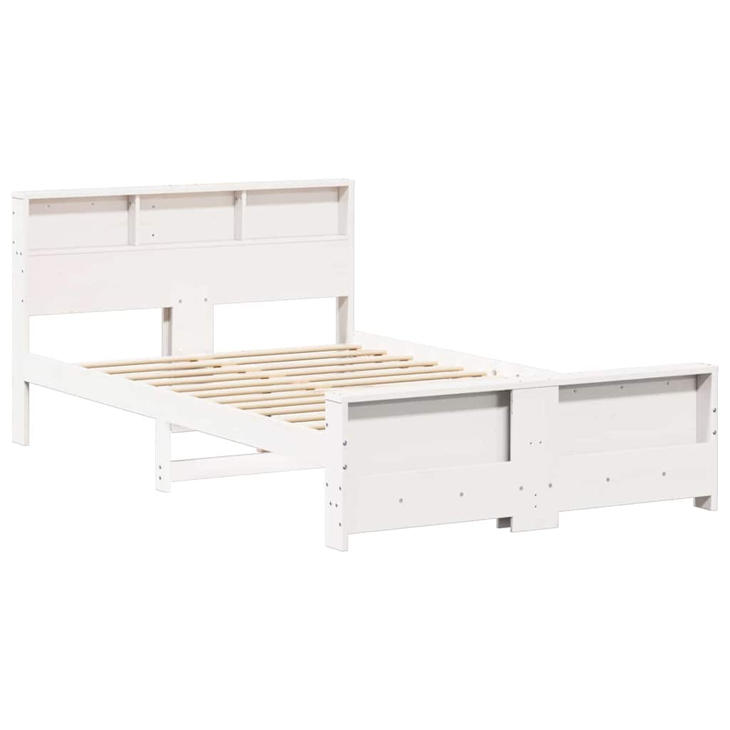 vidaXL Ramka łóżka Biały 140 x 190 cm Materiał drewnopochodny