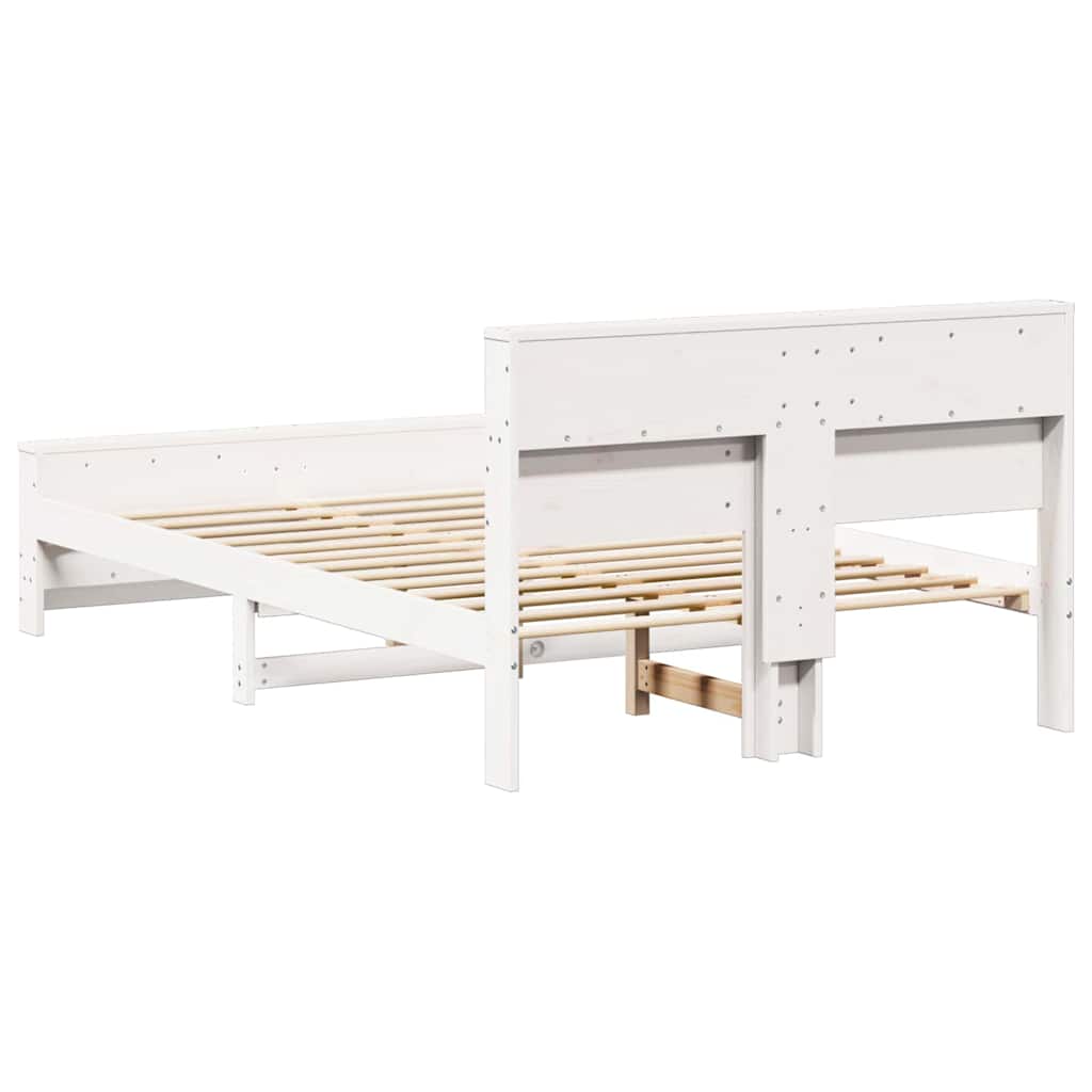 vidaXL Ramka łóżka Biały 140 x 190 cm Materiał drewnopochodny
