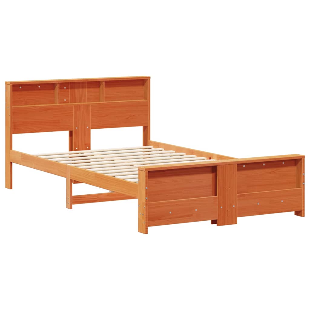 vidaXL Ramka łóżka Woskowy Brąz 140 x 190 cm Materiał drewnopochodny