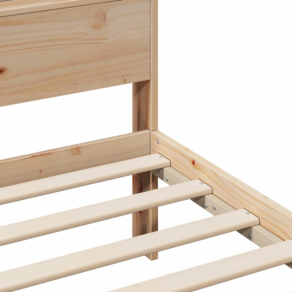 vidaXL Ramka łóżka Brązowy 135 x 190 cm Materiał drewnopochodny