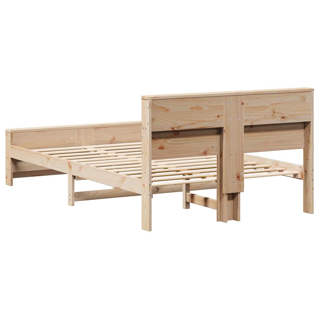 vidaXL Ramka łóżka Brązowy 135 x 190 cm Materiał drewnopochodny