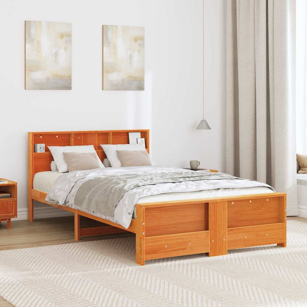 vidaXL Ramka łóżka Woskowy Brąz 120 x 190 cm Materiał drewnopochodny