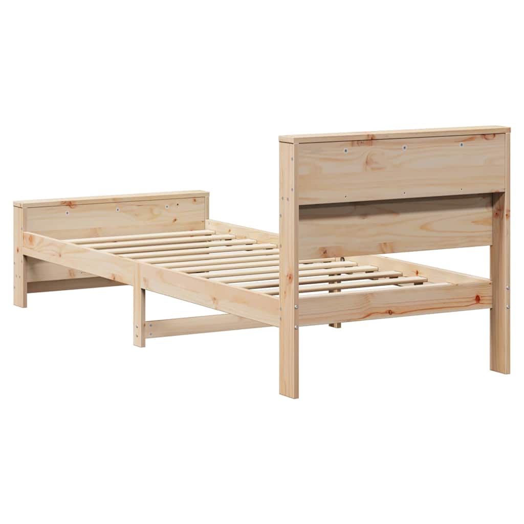 vidaXL Ramka łóżka Brązowy 90 x 190 cm Materiał drewnopochodny