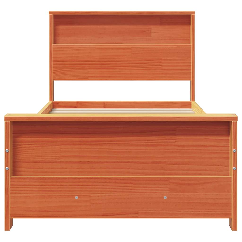 vidaXL Ramka łóżka Woskowy Brąz 90 x 190 cm Materiał drewnopochodny