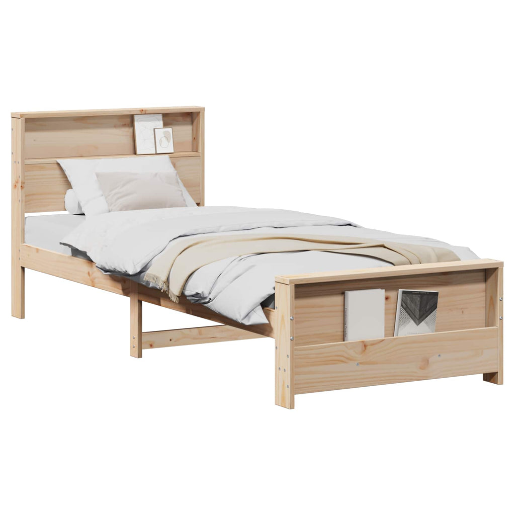 vidaXL Ramka łóżka Brązowy 75 x 190 cm Materiał drewnopochodny