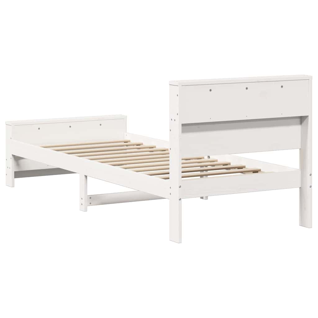 vidaXL Ramka łóżka Biały 75 x 190 cm Materiał drewnopochodny
