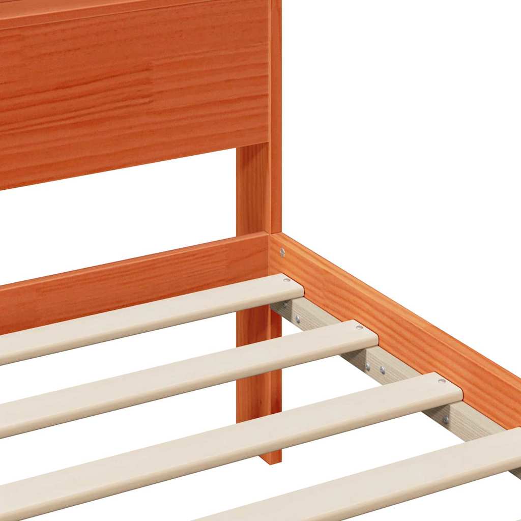 vidaXL Ramka łóżka Woskowy Brąz 75 x 190 cm Materiał drewnopochodny