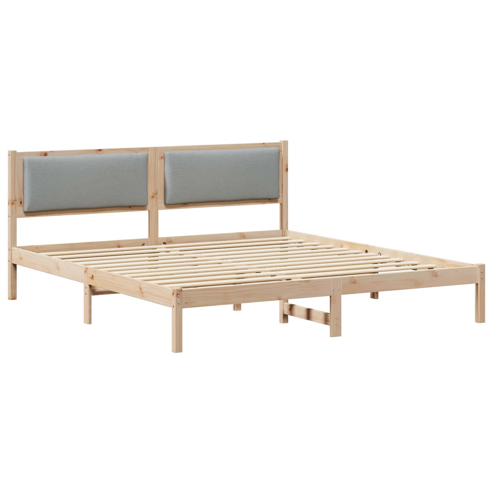 vidaXL Ramka łóżka Jasnoszary 180 x 200 cm Lite drewno sosnowe
