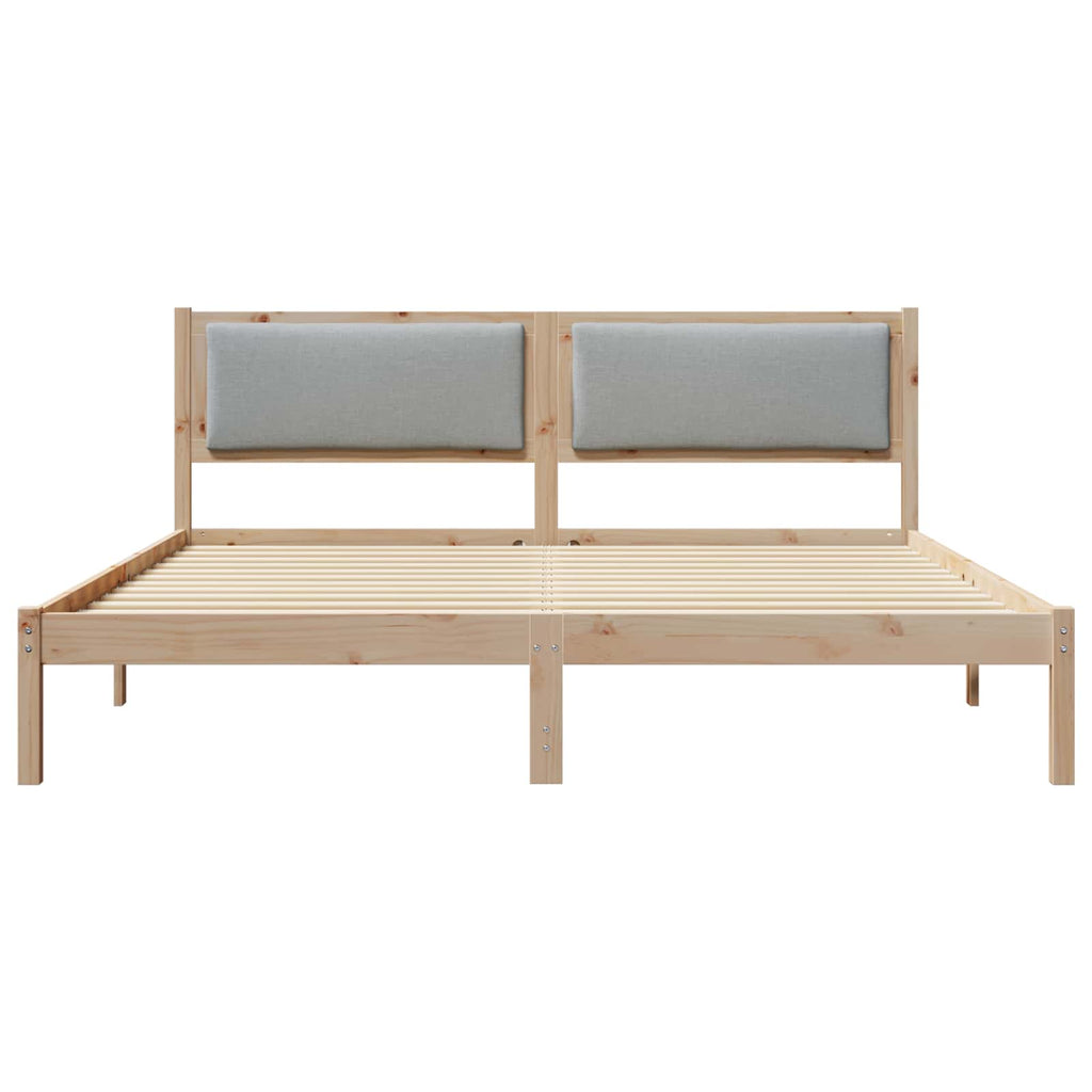 vidaXL Ramka łóżka Jasnoszary 180 x 200 cm Lite drewno sosnowe