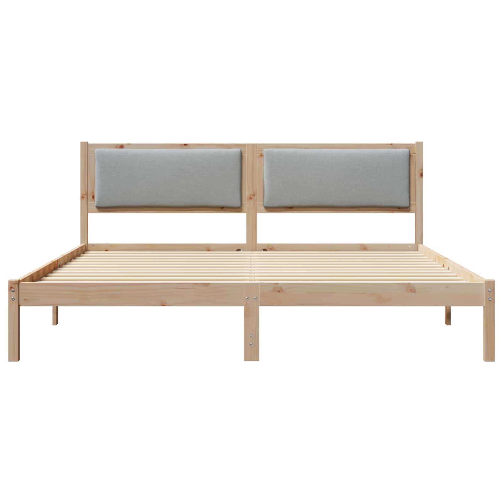 vidaXL Ramka łóżka Jasnoszary 180 x 200 cm Lite drewno sosnowe
