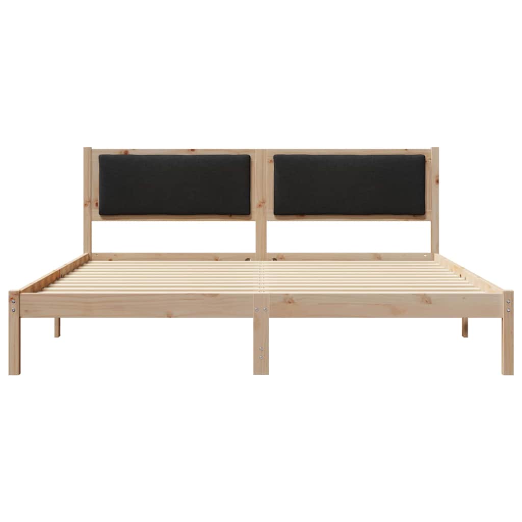 vidaXL Ramka łóżka Czarny 180 x 200 cm Lite drewno sosnowe