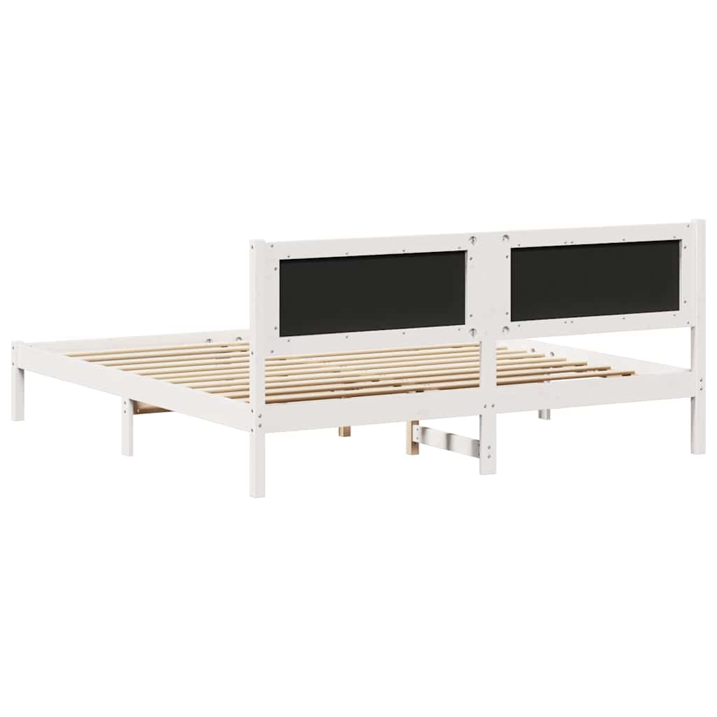 vidaXL Ramka łóżka Jasnoszary 180 x 200 cm Lite drewno sosnowe