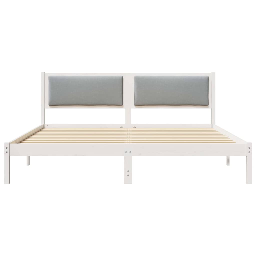vidaXL Ramka łóżka Jasnoszary 180 x 200 cm Lite drewno sosnowe