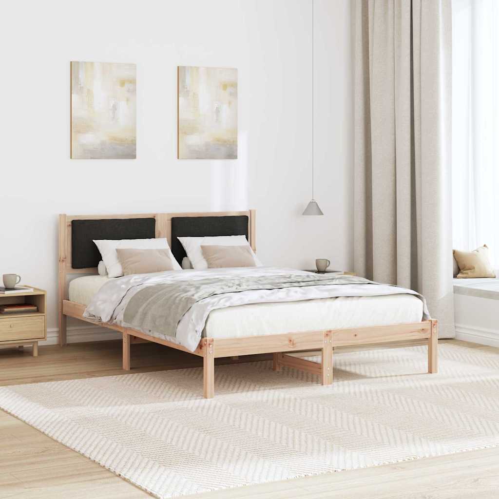 vidaXL Ramka łóżka Czarny 160 x 200 cm Lite drewno sosnowe