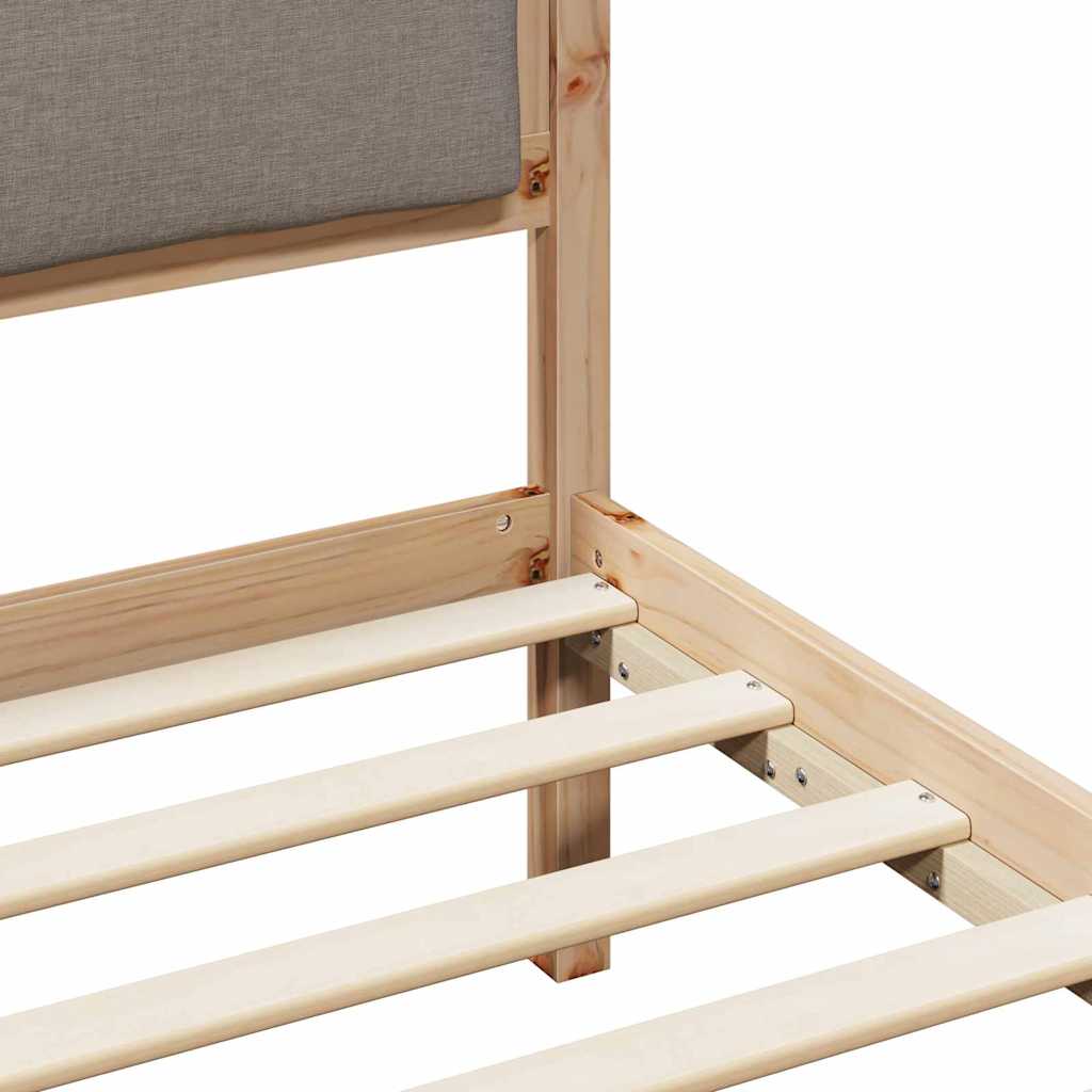 vidaXL Ramka łóżka Ciemnoszary 160 x 200 cm Lite drewno sosnowe