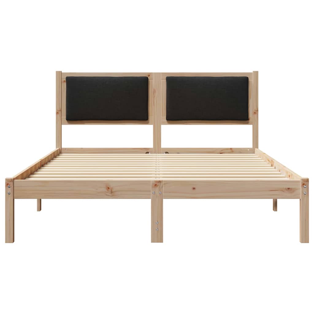 vidaXL Ramka łóżka Czarny 150 x 200 cm Lite drewno sosnowe