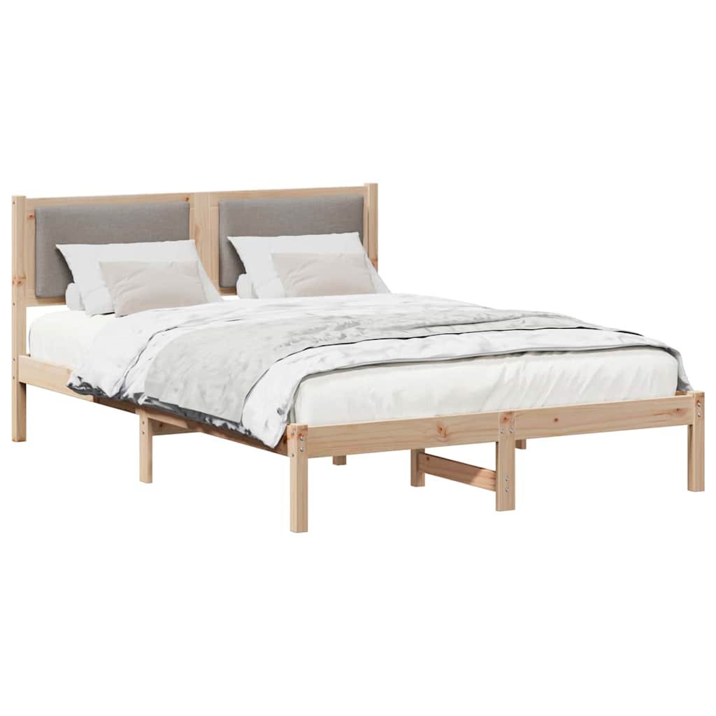 vidaXL Ramka łóżka Ciemnoszary 150 x 200 cm Lite drewno sosnowe