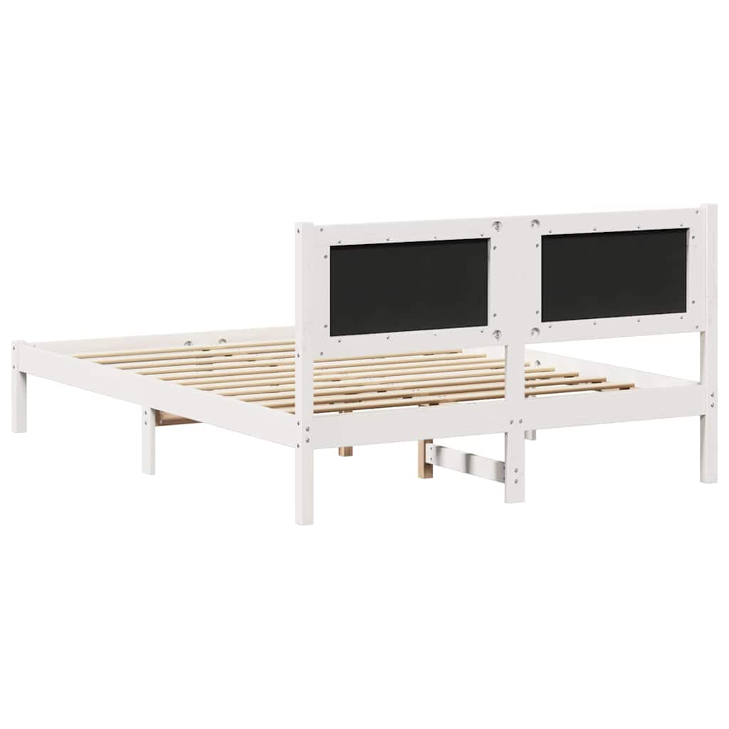vidaXL Ramka łóżka Jasnoszary 140 x 200 cm Lite drewno sosnowe