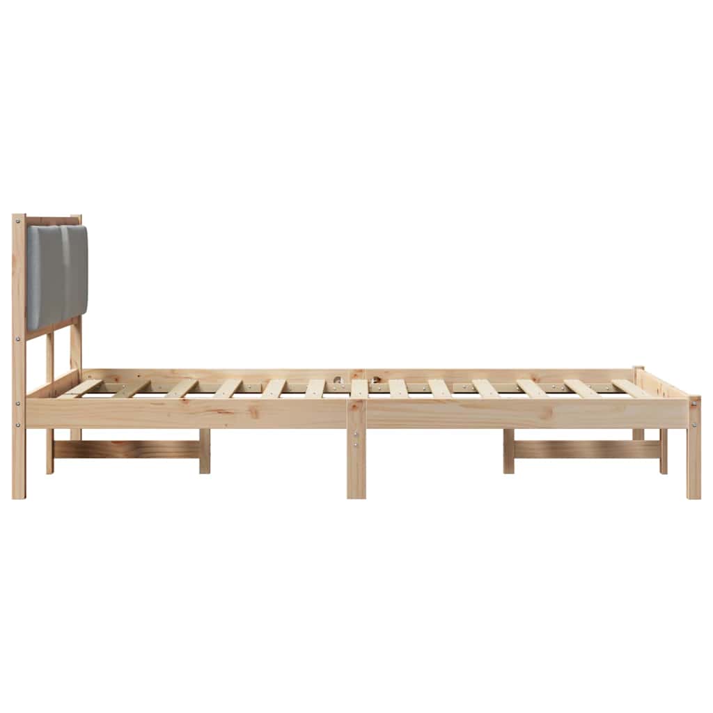 vidaXL Ramka łóżka Jasnoszary 120 x 200 cm Lite drewno sosnowe