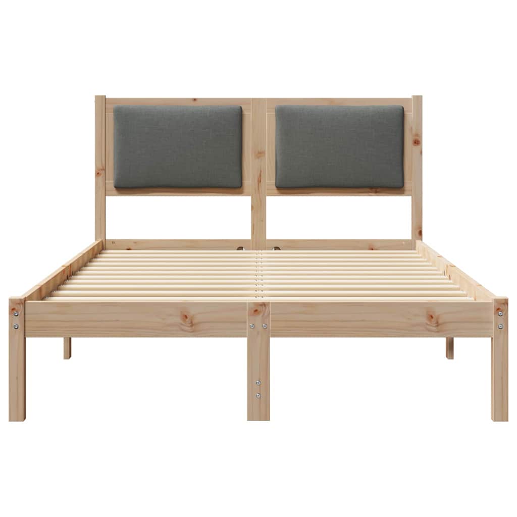 vidaXL Ramka łóżka Ciemnoszary 120 x 200 cm Lite drewno sosnowe