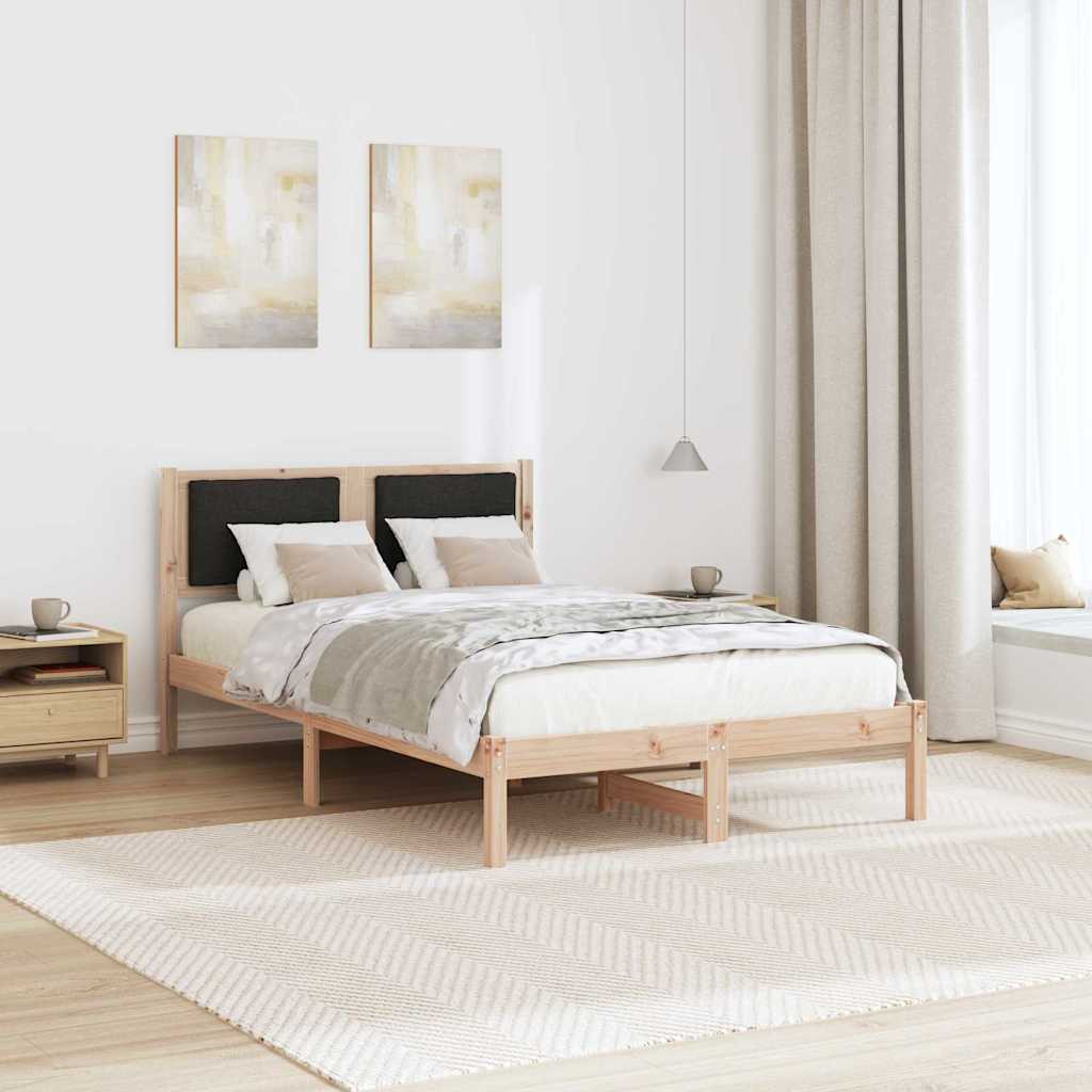 vidaXL Ramka łóżka Czarny 120 x 200 cm Lite drewno sosnowe