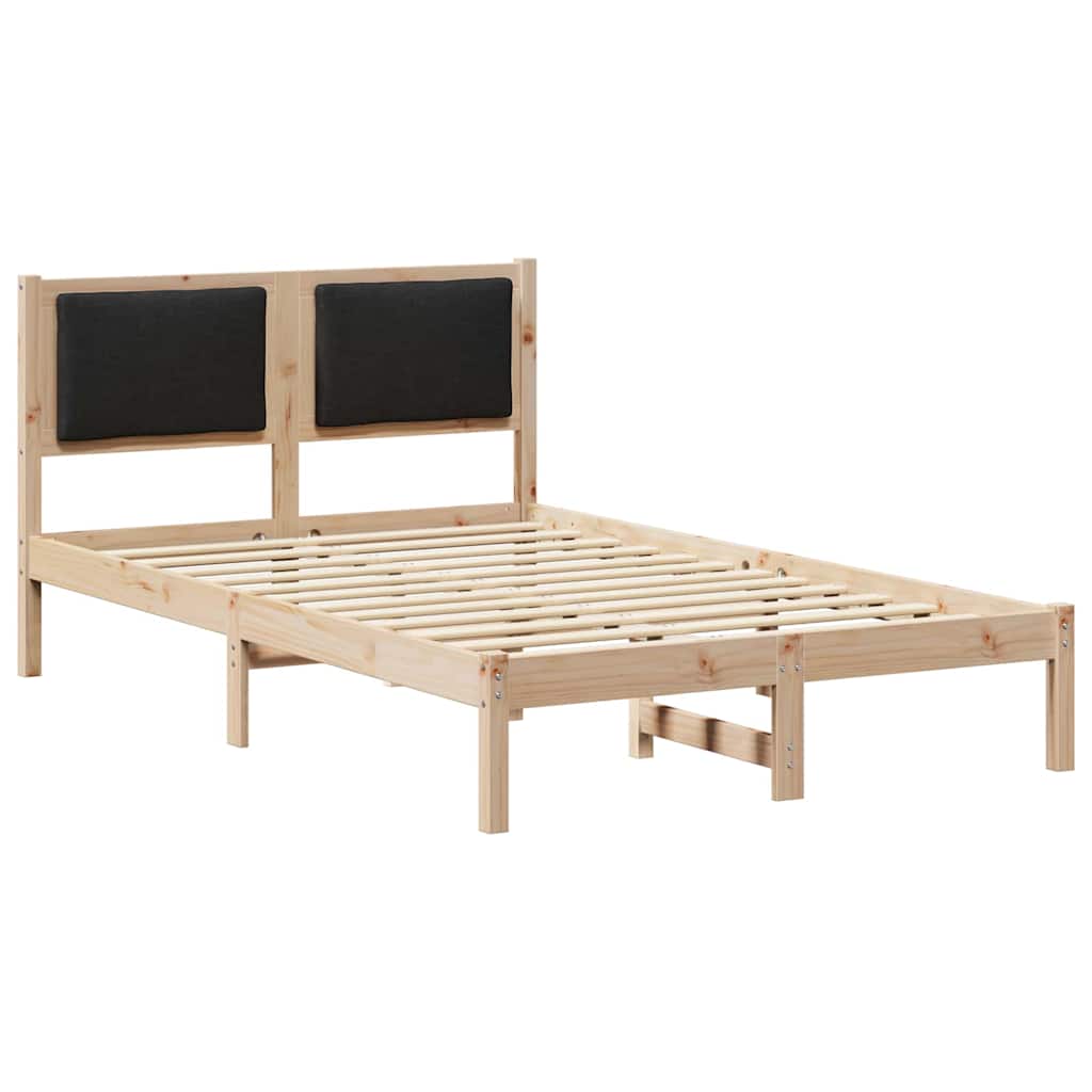 vidaXL Ramka łóżka Czarny 120 x 200 cm Lite drewno sosnowe