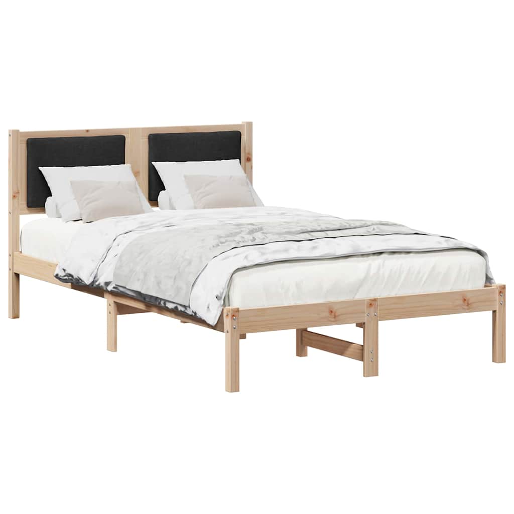 vidaXL Ramka łóżka Czarny 120 x 200 cm Lite drewno sosnowe