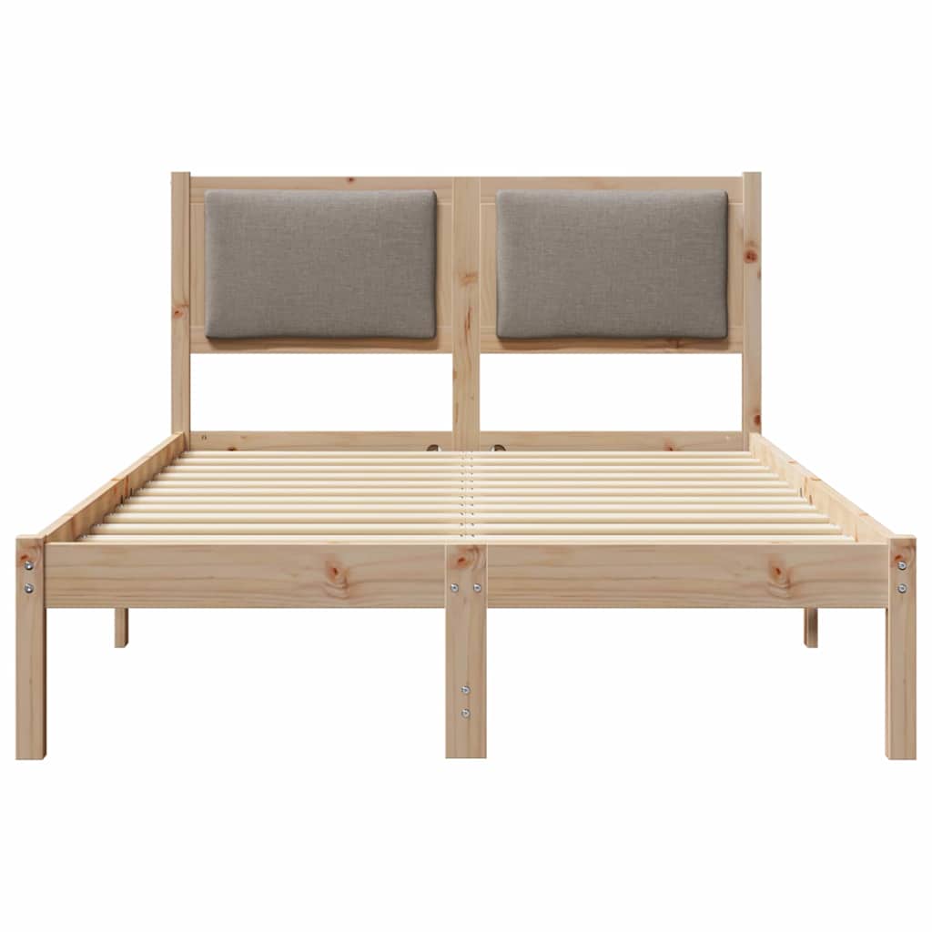 vidaXL Ramka łóżka Ciemnoszary 120 x 200 cm Lite drewno sosnowe